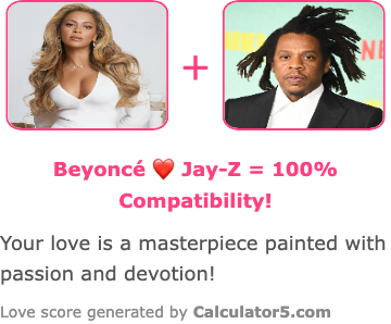 love of Beyoncé and Jay Z